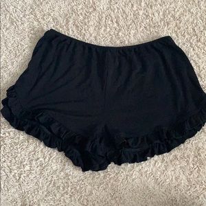 Black ruffle bottom shorts from EXPRESS